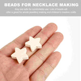 50 Pcs Wooden Beads for Kids Jewelry Making
