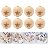 50pcs Unfinished Wooden Craft Balls for DIY Bracelets Key Chains Making
