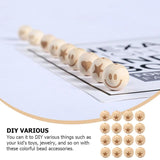 50pcs Unfinished Wooden Craft Balls for DIY Bracelets Key Chains Making