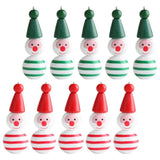 40 Pcs Christmas Tree Wooden Bead Snowman Hanging Decorations DIY Crafts