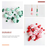 40 Pcs Christmas Tree Wooden Bead Snowman Hanging Decorations DIY Crafts