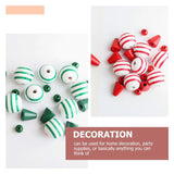 40 Pcs Christmas Tree Wooden Bead Snowman Hanging Decorations DIY Crafts