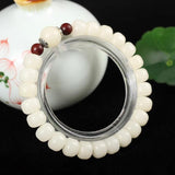 Wooden Ivory Tagua Nut Rudraksha Beads Bracelet for Yoga