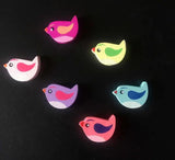 100pcs Children Cartoon Wooden Beads Mix Birds Accessory Parts