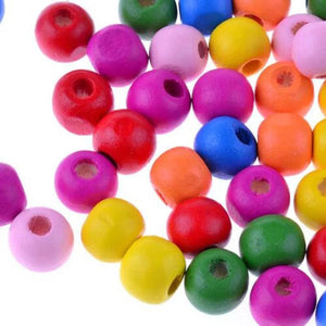 10MM Colorful Wood Beaded Diy Accessories