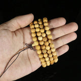 Vintage Wooden Bracelet 8mm 108pcs Multilayer Women Men Jewelry