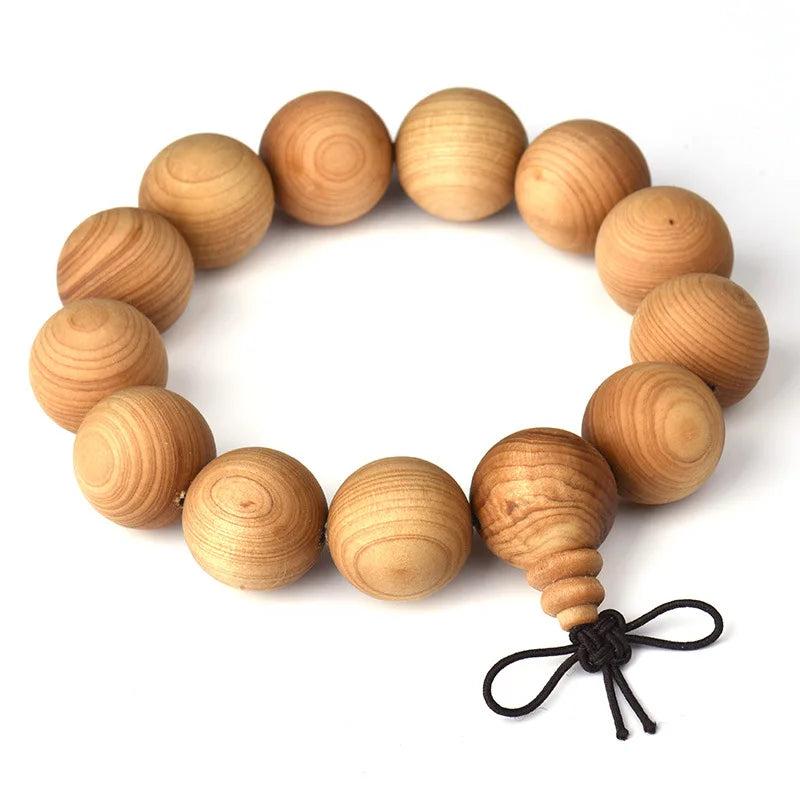Natural Thuja Prayer Beads Bracelet Elastic Men & Women Buddha Bracelet