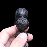 Ebony Bracelet Divine Beast Men's 25mm Pixiu Lucky Beads