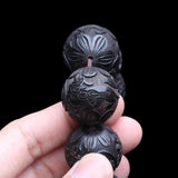 Ebony Bracelet Divine Beast Men's 25mm Pixiu Lucky Beads