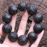 Ebony Bracelet Divine Beast Men's 25mm Pixiu Lucky Beads