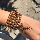 Buddhist 108 Beads Bracelet Meditation Rosary Unique Prayer Beads Lucky Bangle
