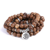 Buddhist 108 Beads Bracelet Meditation Rosary Unique Prayer Beads Lucky Bangle