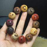 Ethnic Style Ebony Sandalwood Wood 20mm 12 Pieces Prayer Bracelet