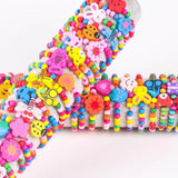 10Pcs Colorful Wood Beads Bracelets Wooden Kid Toy Party Bag Fillers