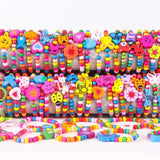 10Pcs Colorful Wood Beads Bracelets Wooden Kid Toy Party Bag Fillers