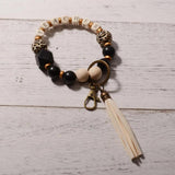 Silicon Beads Bracelet Keychain DAD TEACHER Charm Bangle Gift