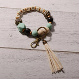 Silicon Beads Bracelet Keychain DAD TEACHER Charm Bangle Gift