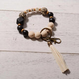 Silicon Beads Bracelet Keychain DAD TEACHER Charm Bangle Gift