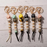 Silicon Beads Bracelet Keychain DAD TEACHER Charm Bangle Gift
