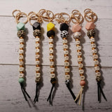 Silicon Beads Bracelet Keychain DAD TEACHER Charm Bangle Gift