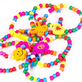 10pcs Mixed Bracelet Wristband Animal Cartoon Wooden Beads Toy Children