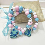 3pcs Cartoon Animal Beads Bracelet Children Toy Kids Jewelry Girl's Birthday