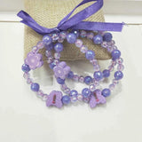 3pcs Cartoon Animal Beads Bracelet Children Toy Kids Jewelry Girl's Birthday
