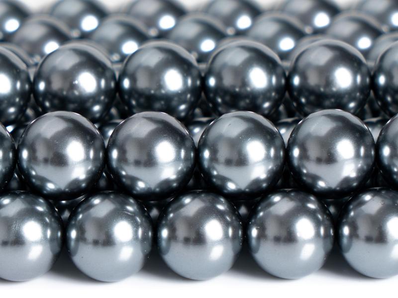 Gray Shell Pearl Loose Beads Smooth Round Shape 4/6/8/10mm