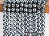 Gray Shell Pearl Loose Beads Smooth Round Shape 4/6/8/10mm