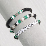 3pcs/Set Personalized Letter Polymer Clay Heishi Bead Bracelet Teacher Bangle