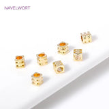 18K Plated Square Spacer Beads For Jewelry Making