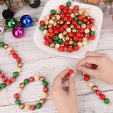 50Pcs 16mm Christmas Wooden Beads Snowflakes Spacer for DIY Garland