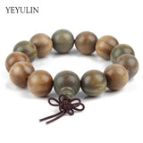 Palo Santo Wood Buddha Beads Bracelet Wooden Bangle