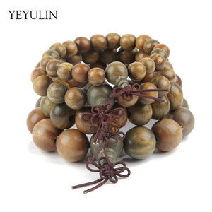 Palo Santo Wood Buddha Beads Bracelet Wooden Bangle