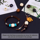 100Pcs 12mm Wooden Dreadlock Hair Beads Coffee Colors with Rubber Band & Tools