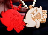 Hip Hop Wood Pendant Necklace Boho Wooden Bead Long Jewelry