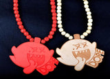 Hip Hop Wood Pendant Necklace Boho Wooden Bead Long Jewelry