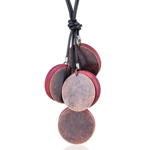 Kpop Vintage Wooden Beads Long Necklace