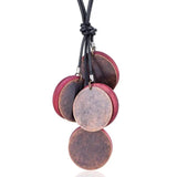 Kpop Vintage Wooden Beads Long Necklace