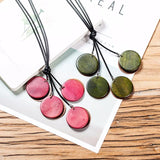 Kpop Vintage Wooden Beads Long Necklace