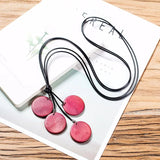 Kpop Vintage Wooden Beads Long Necklace