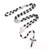Catholic Wooden Rosary Beads Necklace Religious Jewelry Men Women