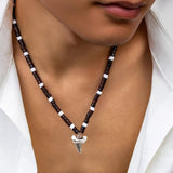 Coconut Shell Wood Beaded Animal Pendant Necklace Men African Tribal Party Jewel