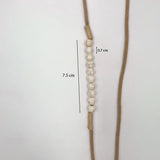 Boho Sweater Chain Long Necklace Pendants Suede Cord Resin Stone Beads