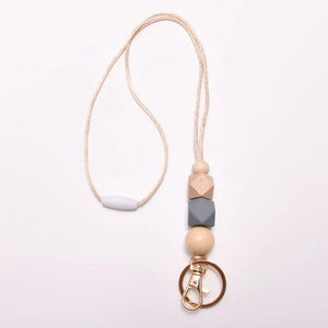 Colorful Wood Beads Tassel Phone Chain Necklace Women Accessories