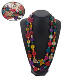 Boho Wood Beads Coconut Shell Pendant Necklace