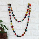 Boho Wood Beads Coconut Shell Pendant Necklace