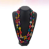 Boho Wood Beads Coconut Shell Pendant Necklace