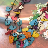 Coconut Shell Pendant Multi-layer Necklace for Women
