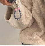 Wood Bead Keychain Business Gift Key Chain Men Women Car Key Strap